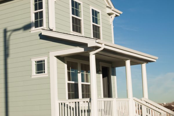Front elevation of the new house.